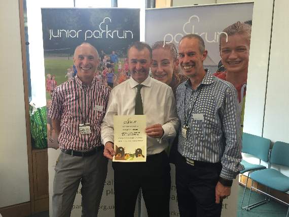 Keen parkrunner Simon Hart MP celebrates International Parkrun Day