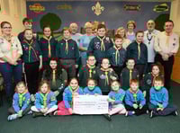 Scouts cheque presentation