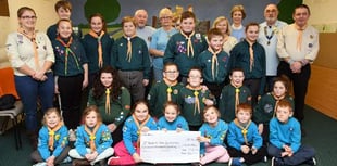 Scouts cheque presentation
