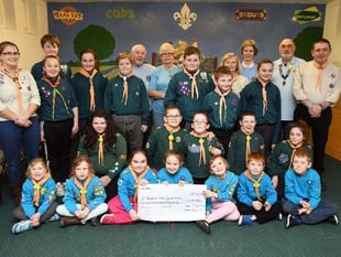 Scouts cheque presentation