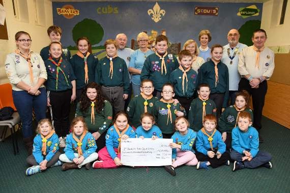 Scouts cheque presentation