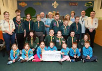 Scouts cheque presentation