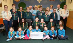Scouts cheque presentation