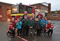 Pembroke Sea Scouts paid a visit to Pembroke Dock Fire Station