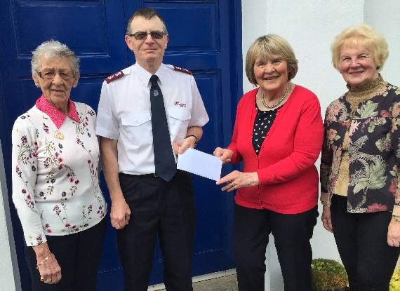 Tenby Soroptimists show support for Salvation Army