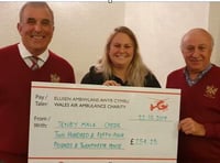 Tenby Choir's Air Ambulance donation