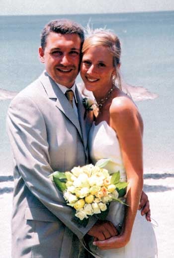 Married in Greece - MR. K. B. FISHER and MISS C. M. HUNTING