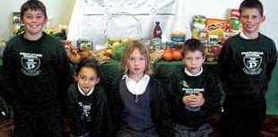 Harvest celebrations at Pentlepoir School
