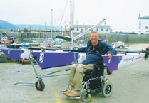 Quadriplegic sailor sails into Tenby