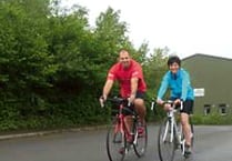 Elin and Matt prepare for RNLI ‘Tour de Farce’