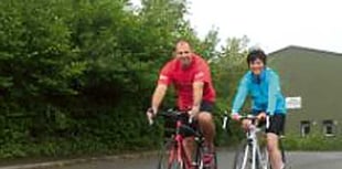 Elin and Matt prepare for RNLI ‘Tour de Farce’