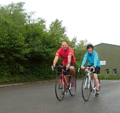 Elin and Matt prepare for RNLI ‘Tour de Farce’