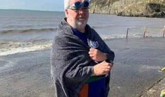 Carmarthenshire chair’s charity dip at Pendine