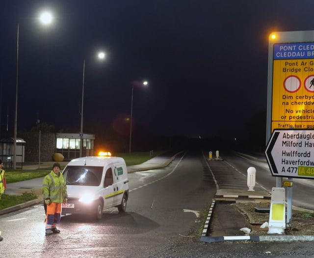 Cleddau Bridge closures as storms hit county