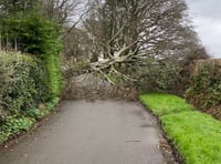 Warnings continue as Storm Eunice causes damage across county