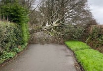 Warnings continue as Storm Eunice causes damage across county