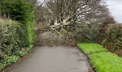 Warnings continue as Storm Eunice causes damage across county