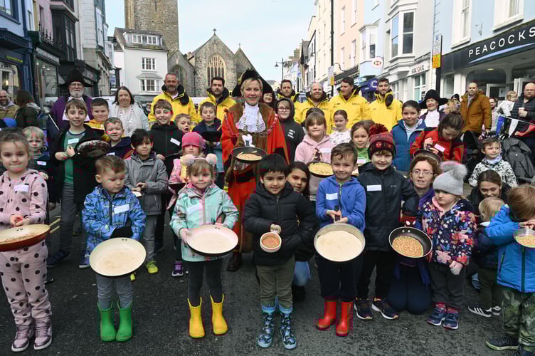 RNLI Pancake Race in Tenby, 2022