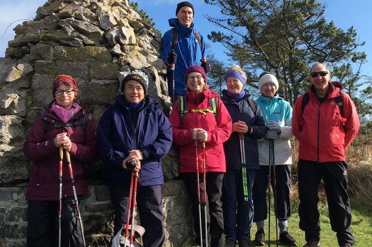 Nordic Walkers at the Obelisk