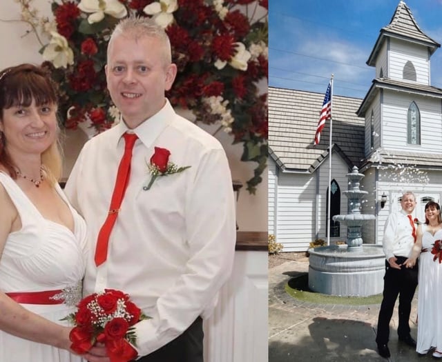 Tenby Vegas couple celebrate 5th Wedding Anniversary