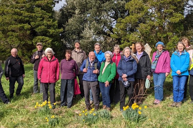 Steps2Health Speedies walking group in Tenby cemetery