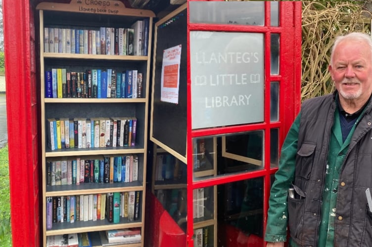 Llanteg phone box little library