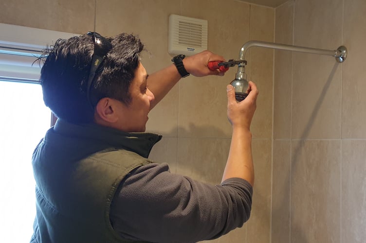 Bluesone shower