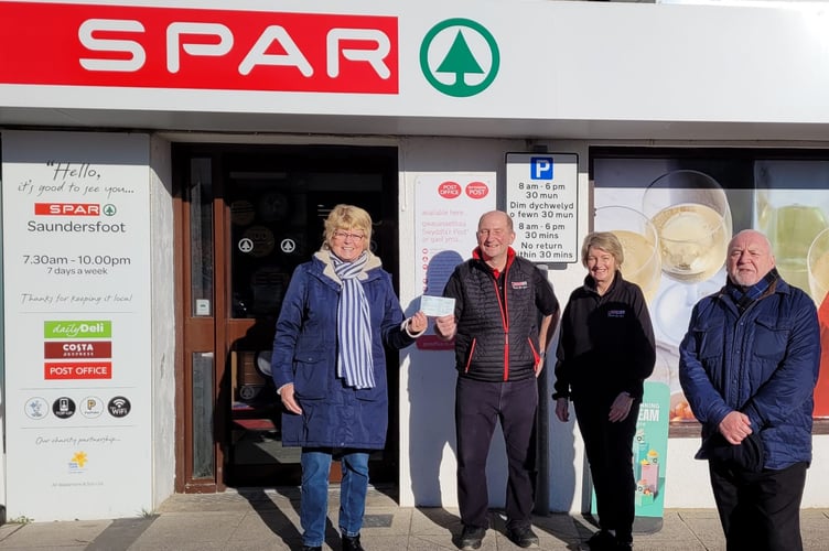 Spar donation to Saundersfoot Treasure Chest