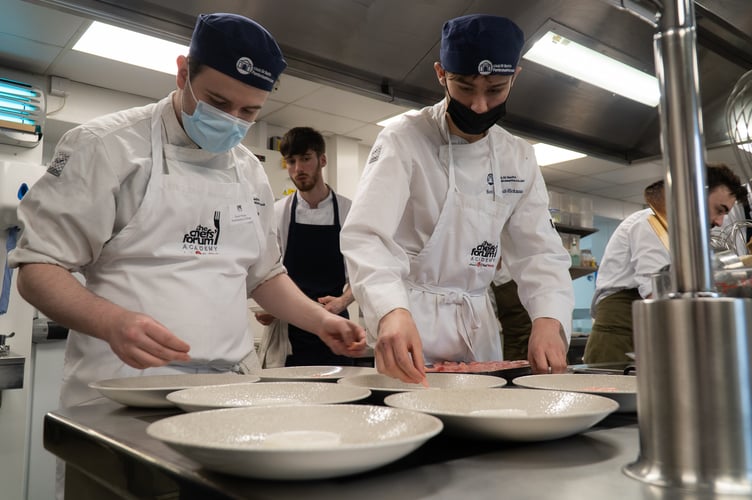 Hospitality students at Coast, Saundersfoot
