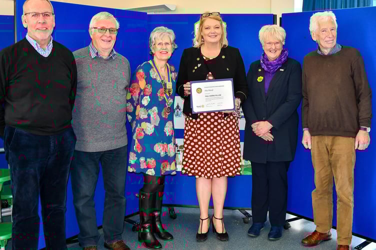 Narberth headteacher and Rotary members