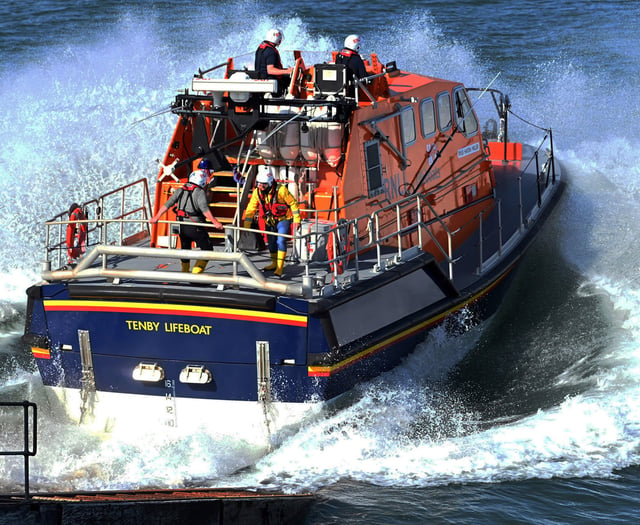Tenby lifeboats launched to assist swimmer in difficulty
