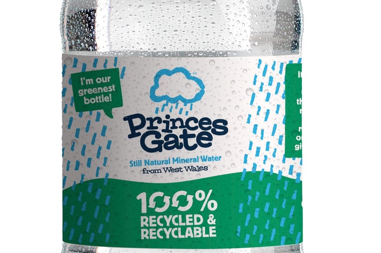 Princes Gate ‘Greenest bottle’ label