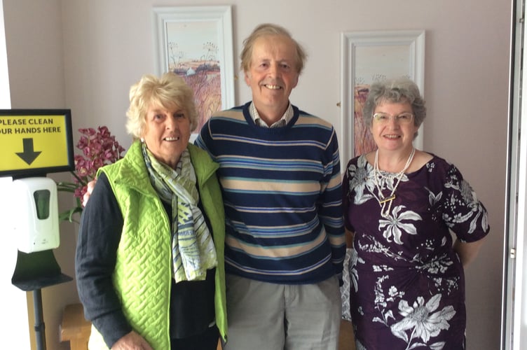 Pembroke Ladies Probus Left to right: Monica Vanner, Edward Morris, Jennifer Gorman.