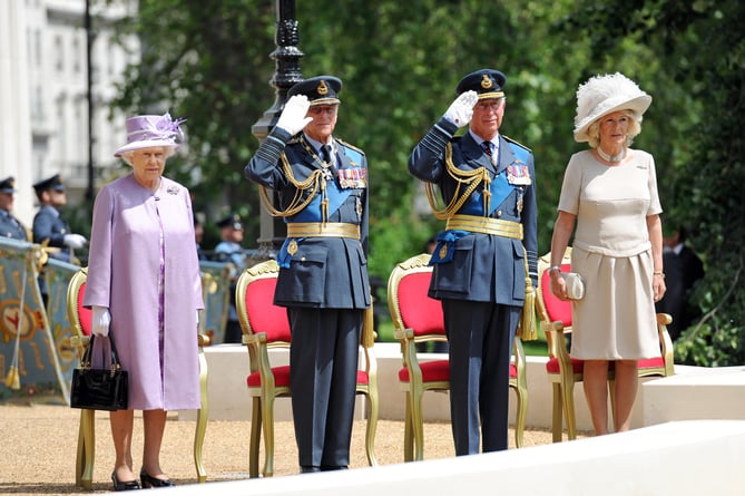 The Queen at the Bomber Command Memorial unveiling, 2012