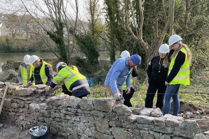 Pembrokeshire College students learn masonry skills