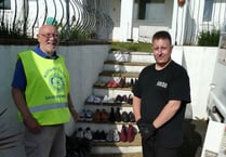 Saundersfoot Rotary collects for ‘shoe aid 2022’