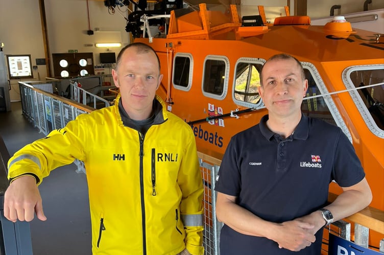 Coxswain handover, St. Davids RNLI