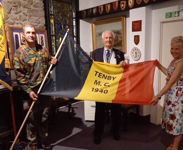 Presentation marks Belgian Army connection to Tenby