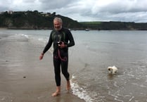 Plumber Peter’s Prostate Cymru swim fundraiser around Caldey