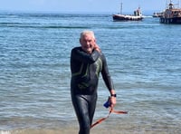 Plumber Peter completes around Caldey swim for Prostate Cymru