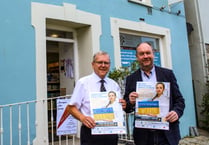 MS meets Pembrokeshire pharmacist to support Ukrainian aid campaign
