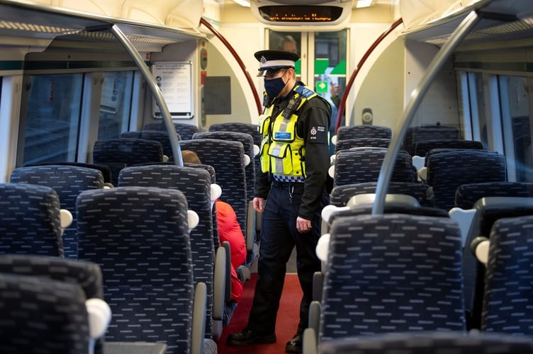 Police on train