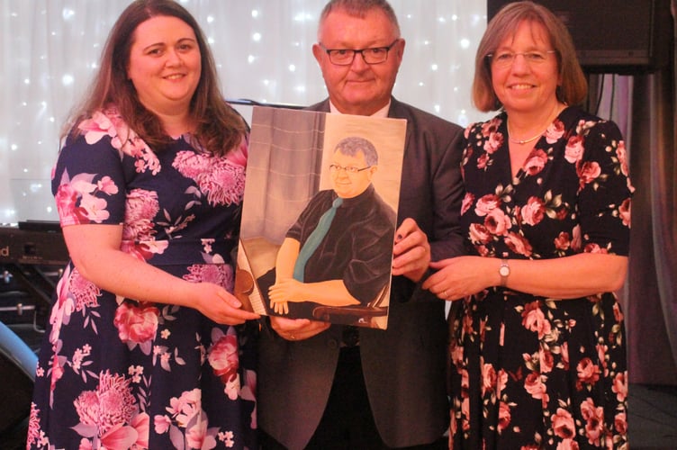 Pictured from left to right are Rhiannon Griffiths (Chair), Peter Griffiths (former Accompanist) and Lynne Kelleher (Musical Director)
