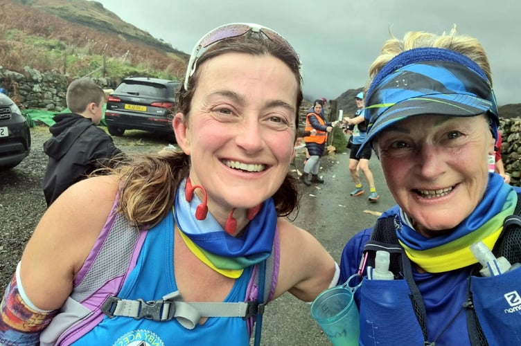 Donna & Mandy at the Snowdon Marathon