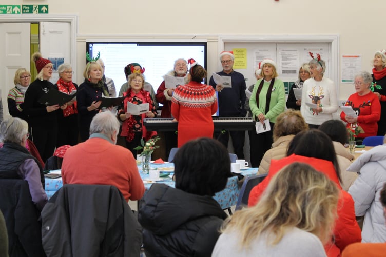 Choir at Tenby Library coffee morning