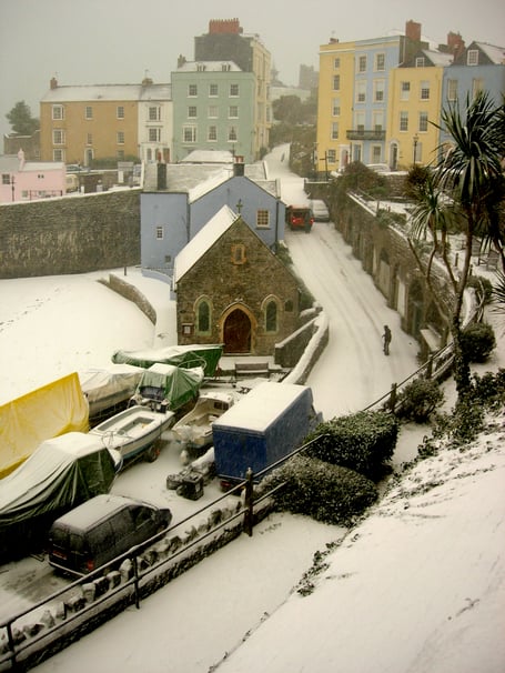 Tenby in snow
