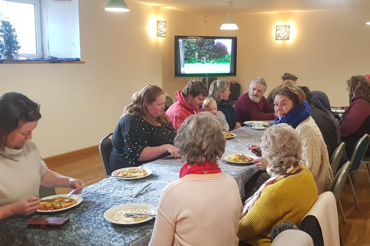 Warm Room and a free meal for locals every Friday at Canoflan Hermon