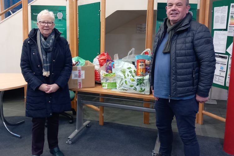 Pembrokeshire County Council chairman Cllr Pat Davies organised a collection for PATCH with donations collected from County Hall by Acting Project Manager Dave Golding before Christmas.