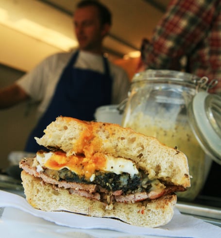 A Café Mor breakfast bap