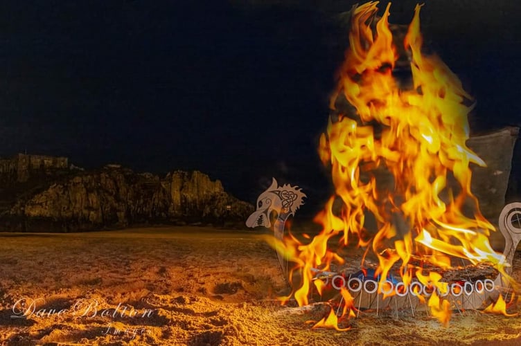 Viking burning ceremony